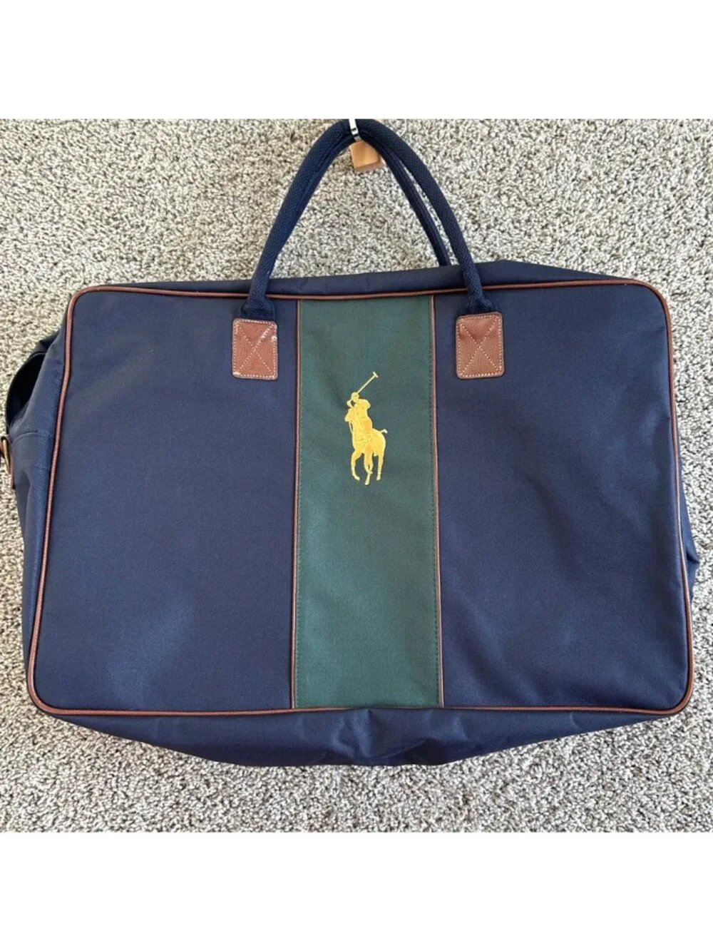 Ralph Lauren Big Pony Travel Bag Duffel Shoulder Strap and Handles Carry on Bag